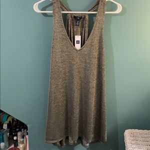 Metallic Drapey Tank